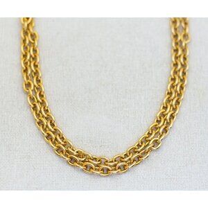 48 inch, Vintage Gold Tone Cable Style Chain Necklace - G1